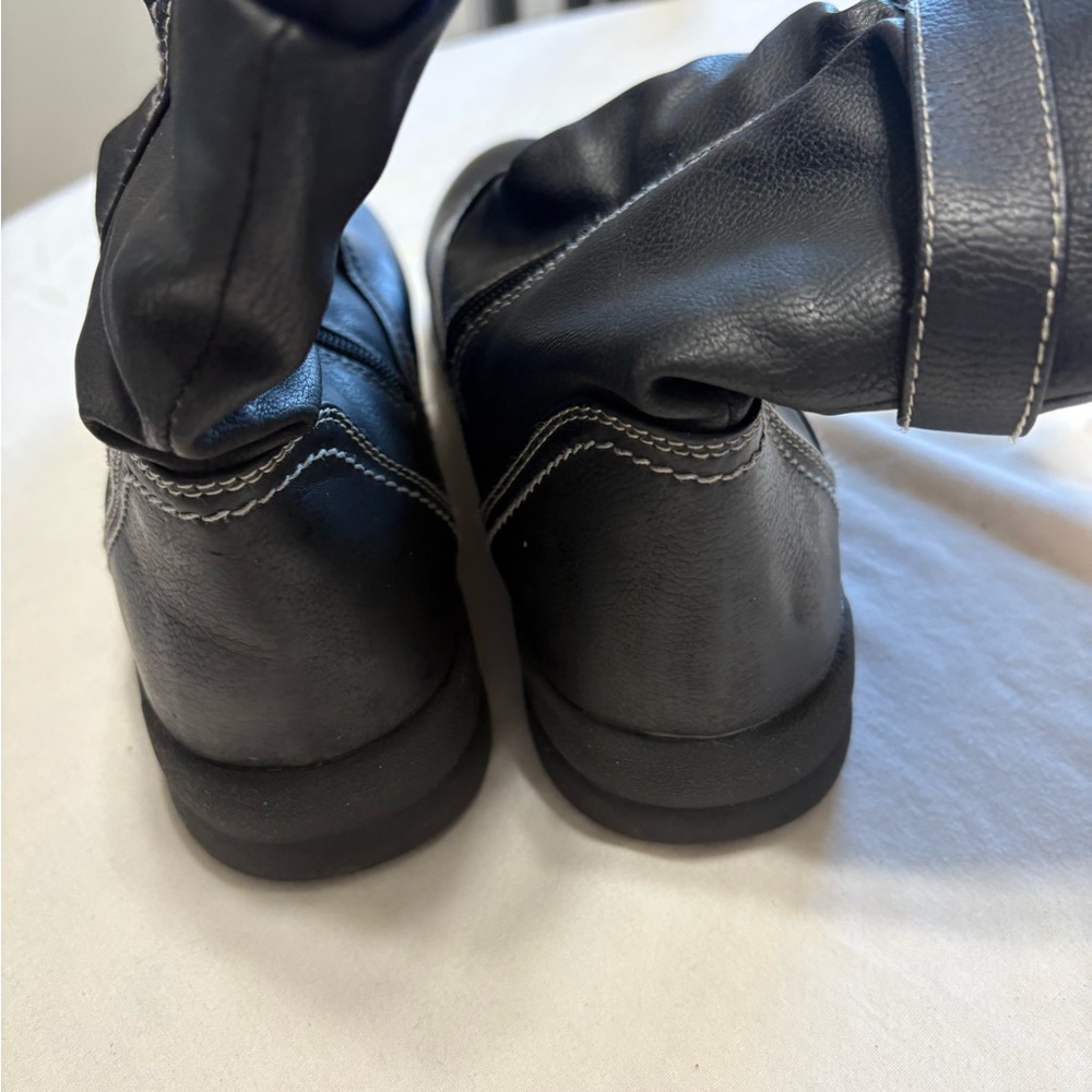 Black Faux Fur Lined Boots - Picture 3 of 6